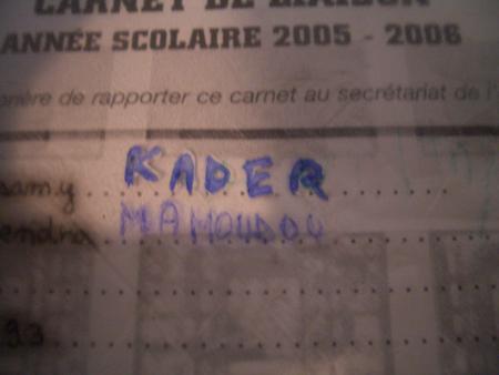 le carnet de mamoudou 2 l'année dérniére !!